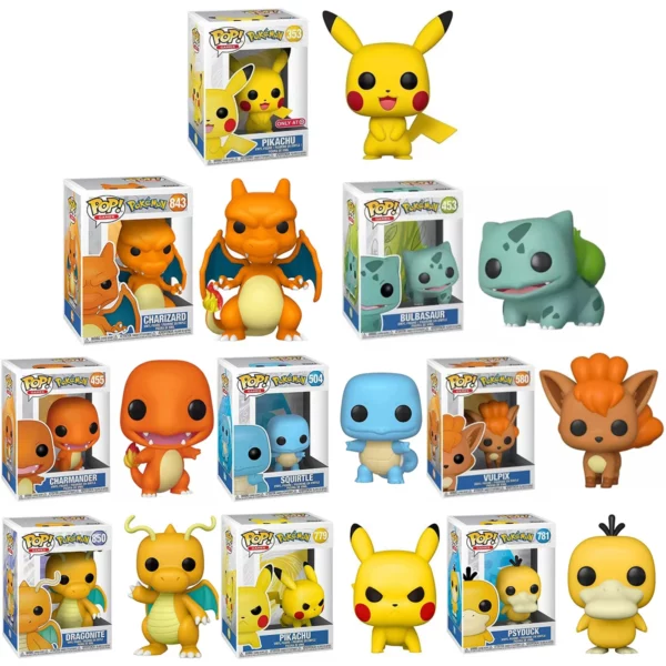 2024 Funko Pop Pokemon Anime Figure Toy Squirtle Charizard Pikachu Decoration Ornaments Action Figure for Children Birthday Gift